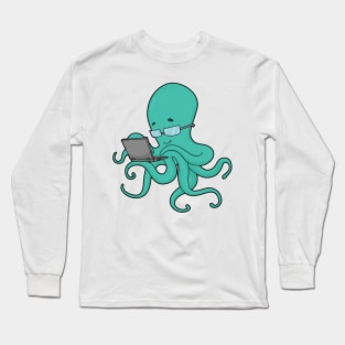 Octopus Laptop Long Sleeve T-Shirt